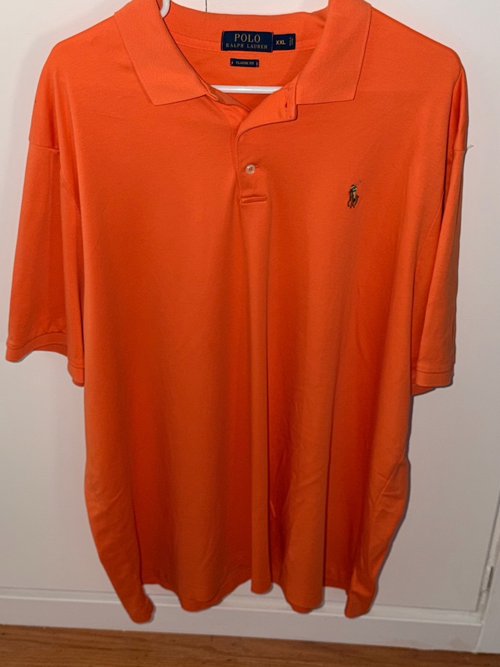 Ralph Lauren Men’s Polo Shirt in Bright Orange with Pony Logo